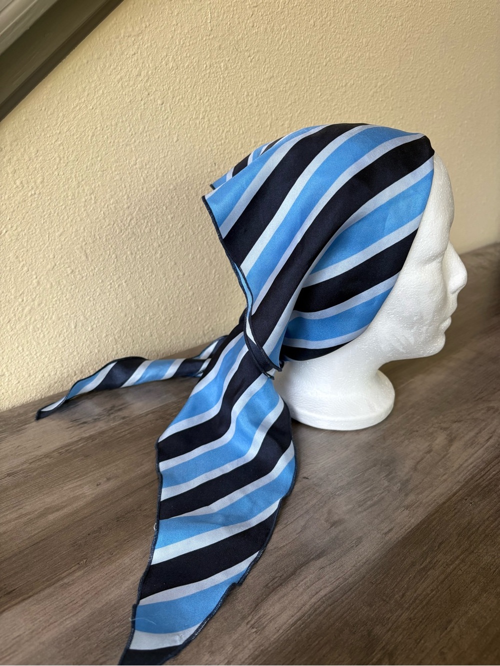 Blue and Black Striped Scarf or Belt - Picture 12 of 14